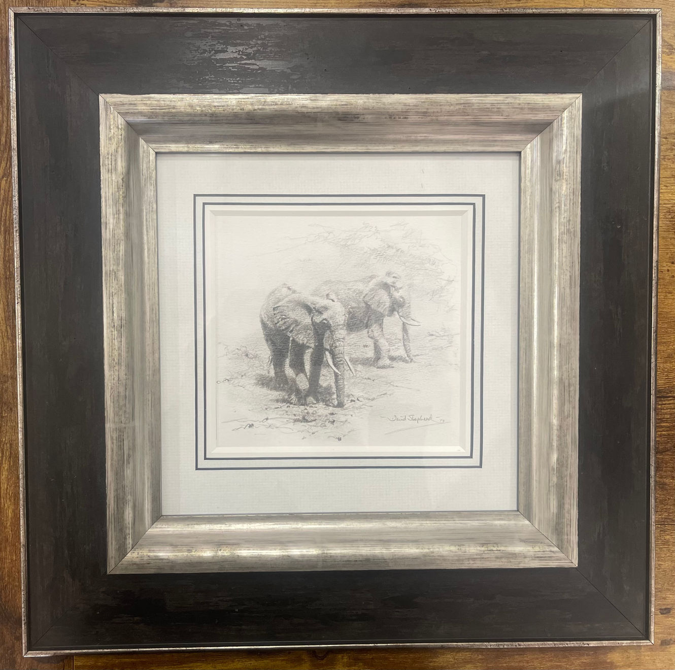 David Shepherd CBE, Two Elephants , 1979