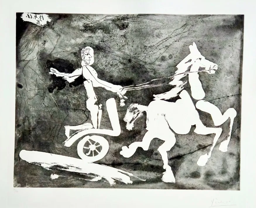 Pablo Picasso, Course de chars à l'antique I , 1968