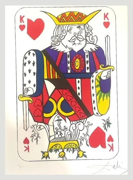 Salvador Dalí, King of Hearts - Playing Cards Portfolio, 1972