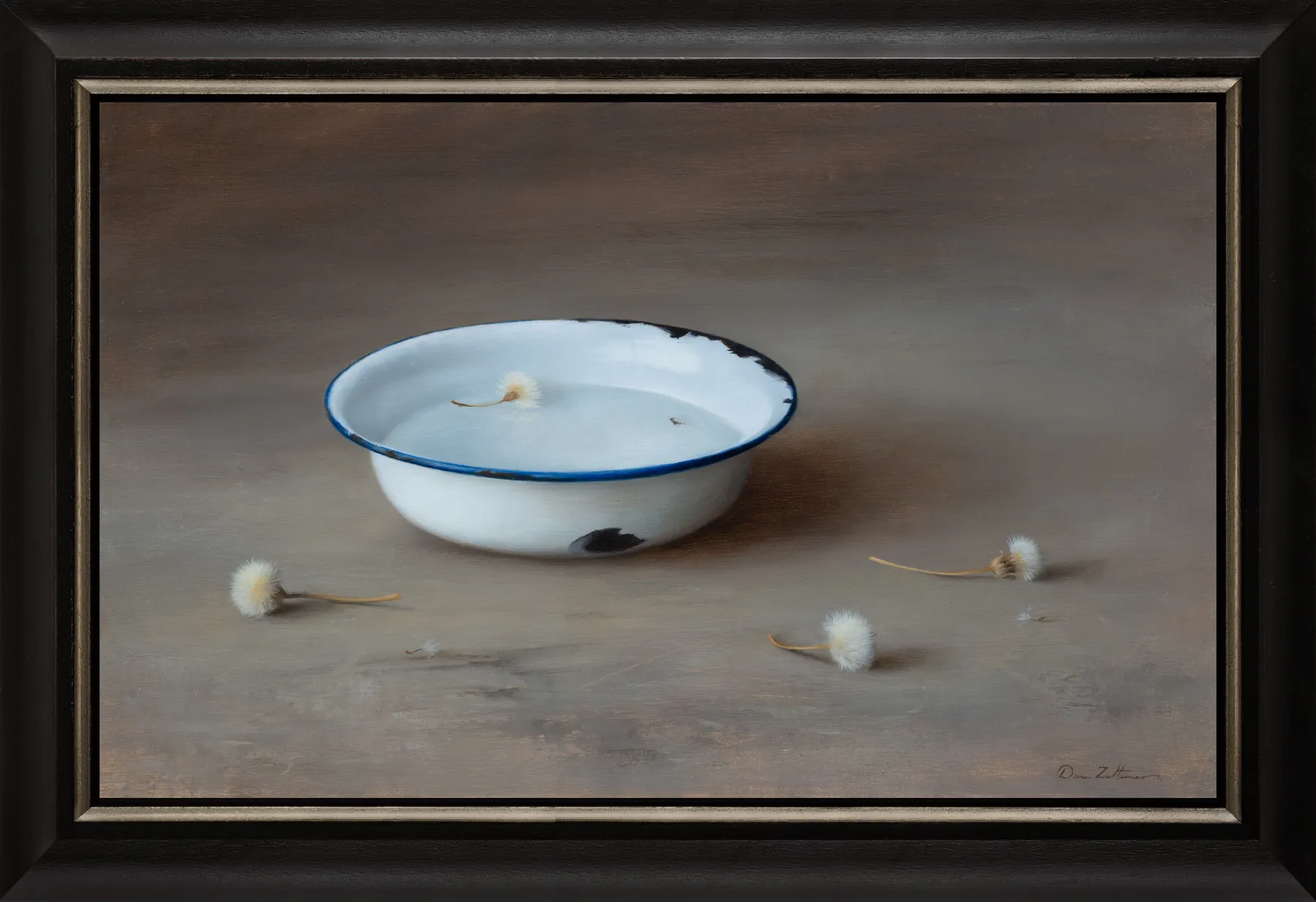 Dana Zaltzman, Water Bowl with Dandelions, 2025