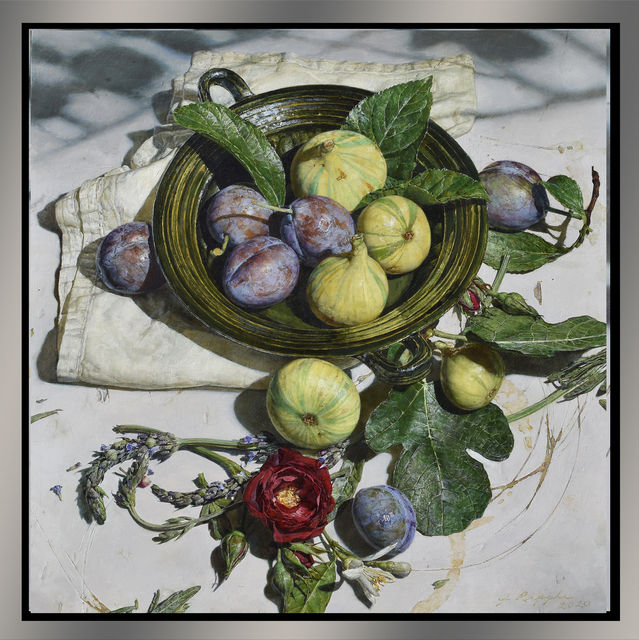 Jeffrey Ripple, Figs, Plums and Flowers, 2020