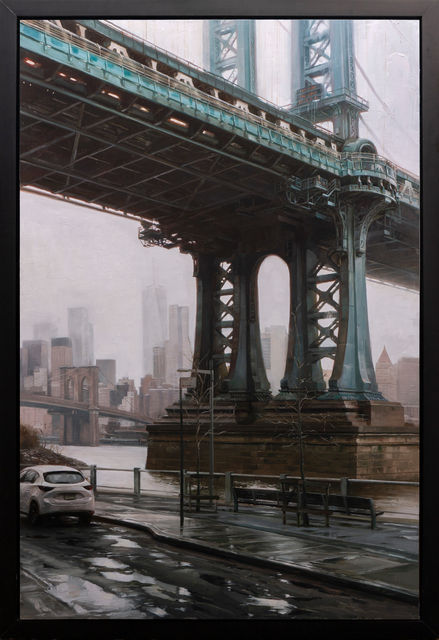 Sung Eun Kim, Manhattan Bridge in Rain, 2021