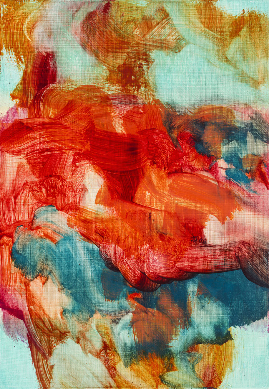 Rebecca Meanley, Untitled (Red-Turquoise), 2017