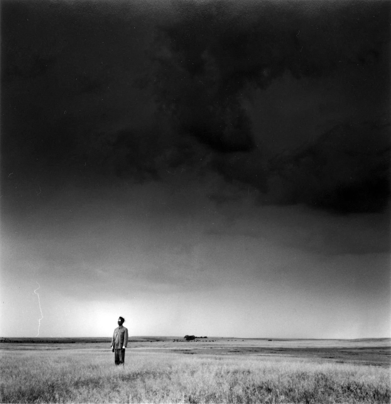 Tseng Kwong Chi, Lightning Field, North Dakota (Left), 1987