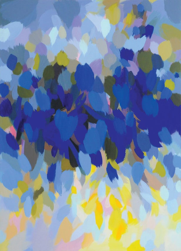 Samia Halaby, Blue Landscape, 2013