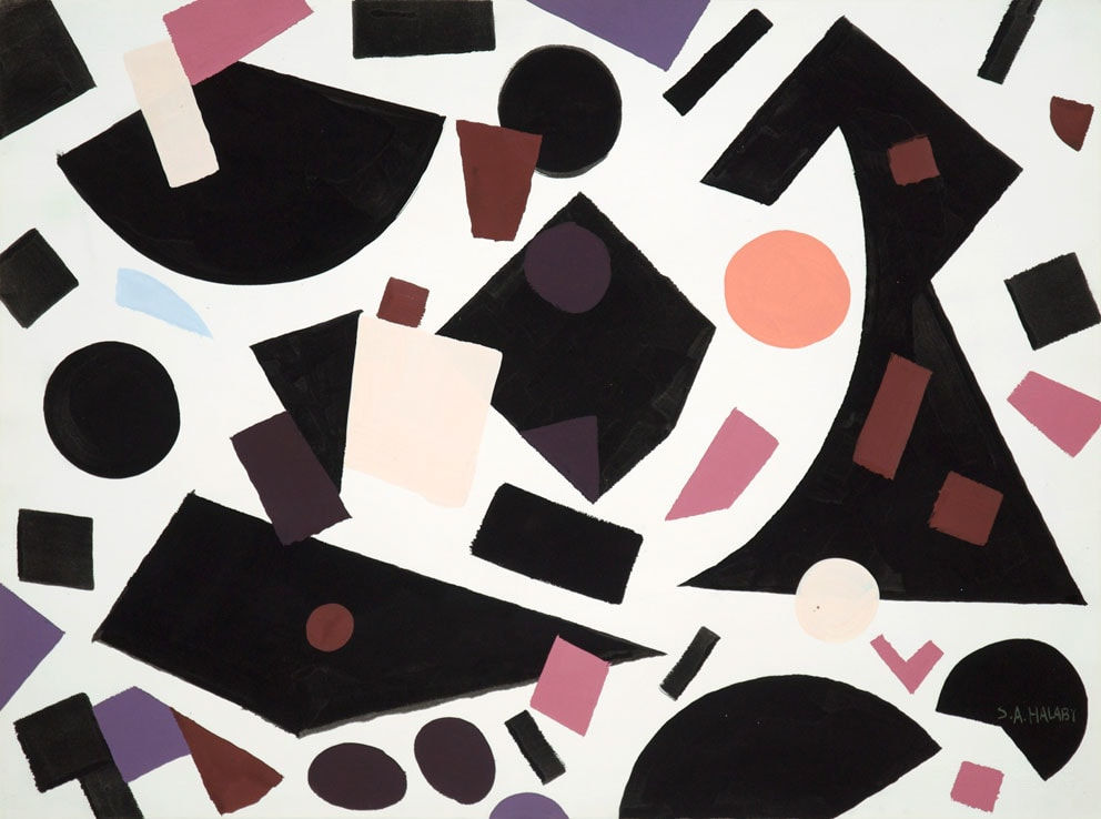 Samia Halaby, New Orleans Harbour, 1984