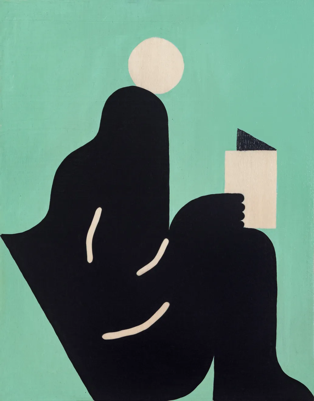 Michael Fikaris, Sitting With Book (2 of 4), 2024