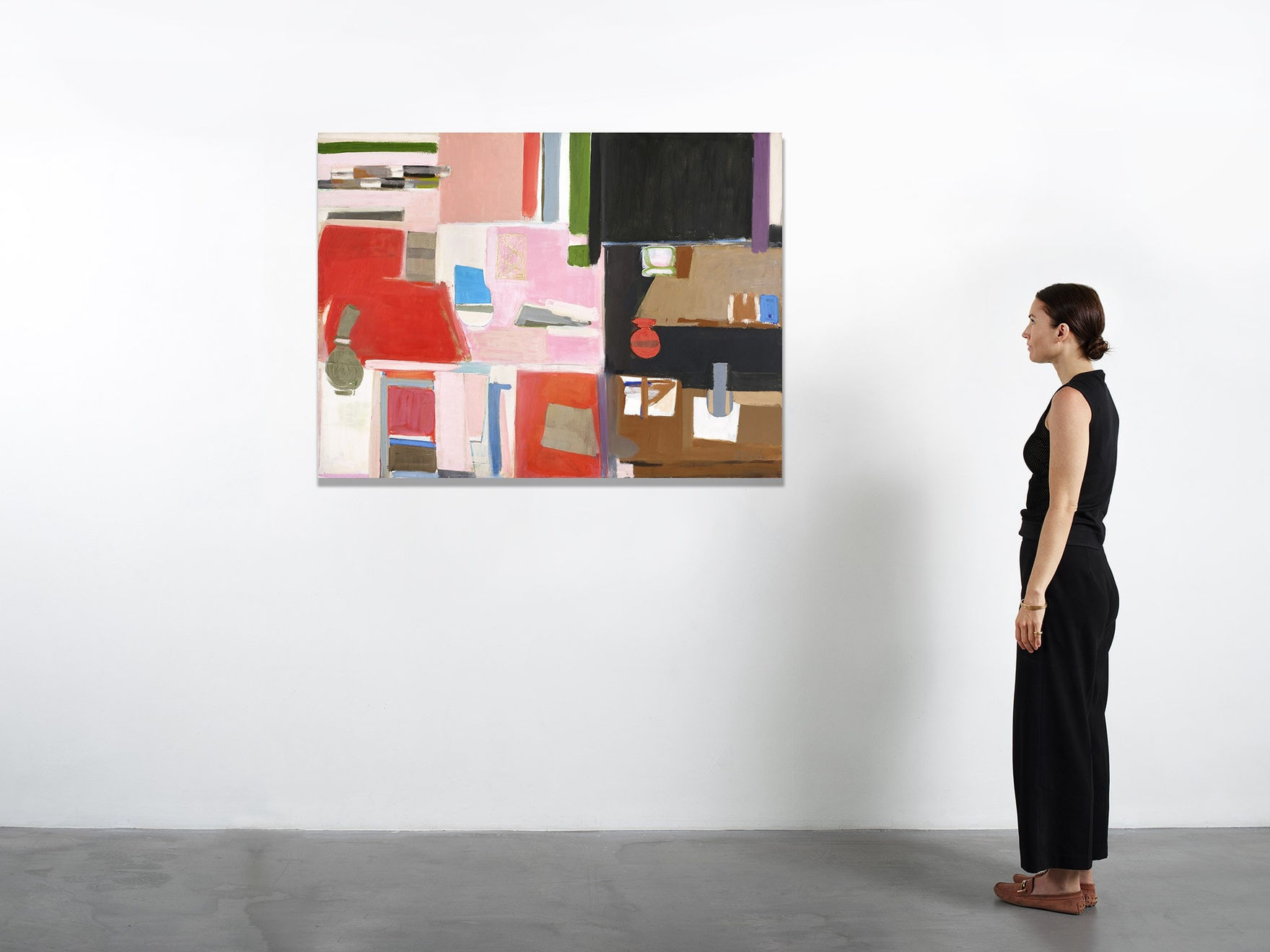 Janice Biala, Nature Morte Rose, Rouge et Noire, 1977