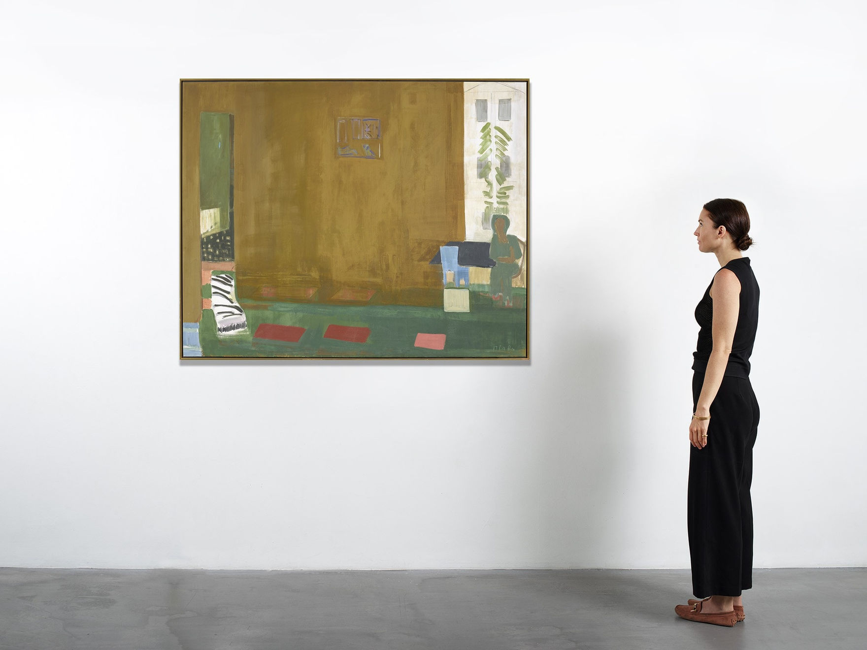 Janice Biala, Brown Interior with Rosine, 1979