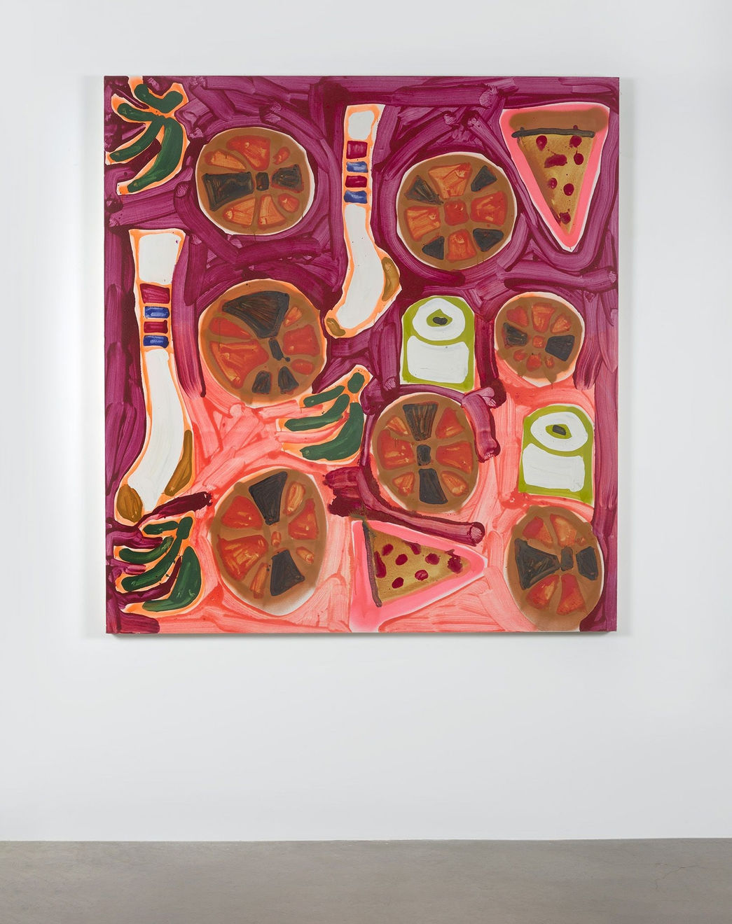 Katherine Bernhardt, Basketball in La Perla, 2015