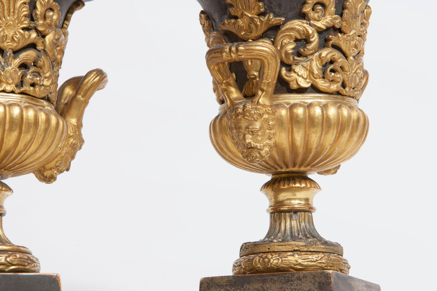 Pair of two handled terracotta vases , France, early19th century
