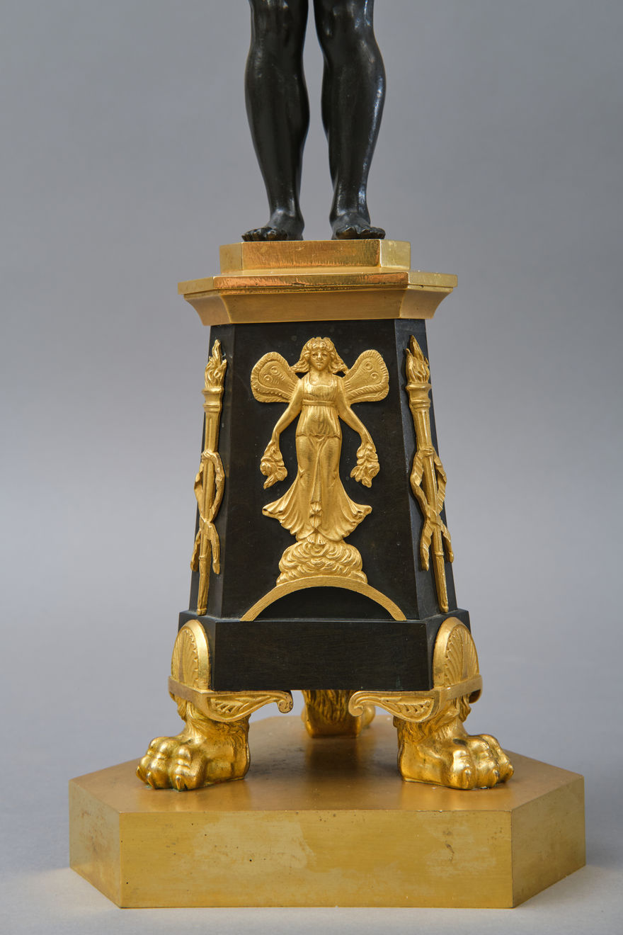 Luigi Manfredini, A set of Four Candelabra with Morish figures, Milan, first quarter of the 19th century