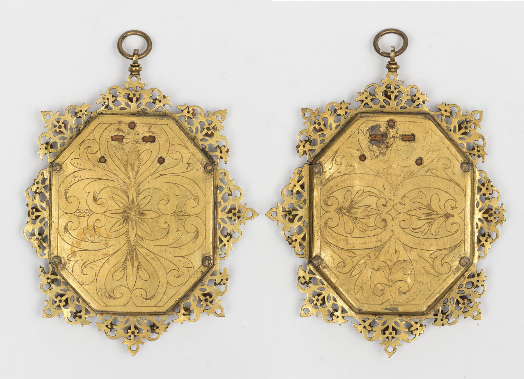 PAIR OF OCTAGONAL FRAMES, Trapani, mid-17th century