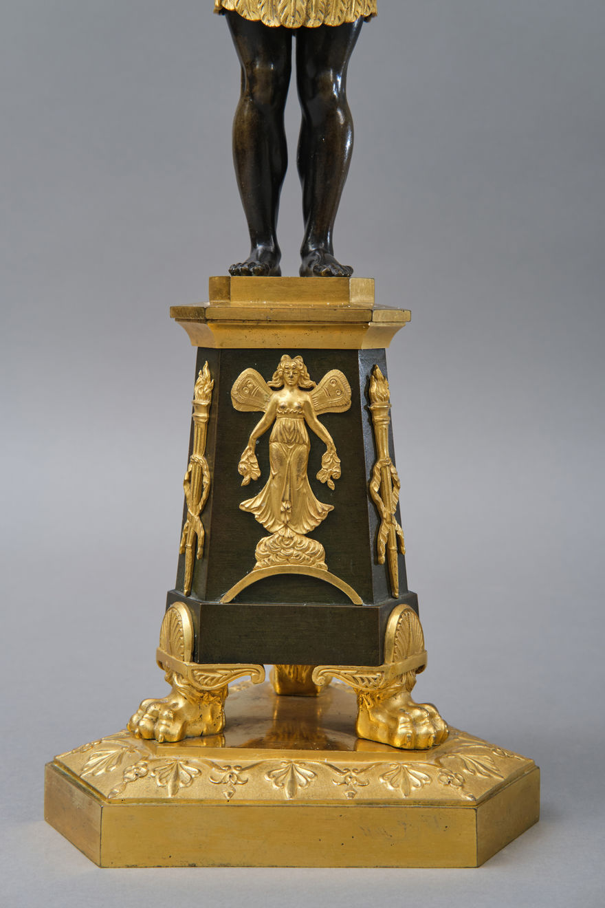 Luigi Manfredini, A set of Four Candelabra with Morish figures, Milan, first quarter of the 19th century