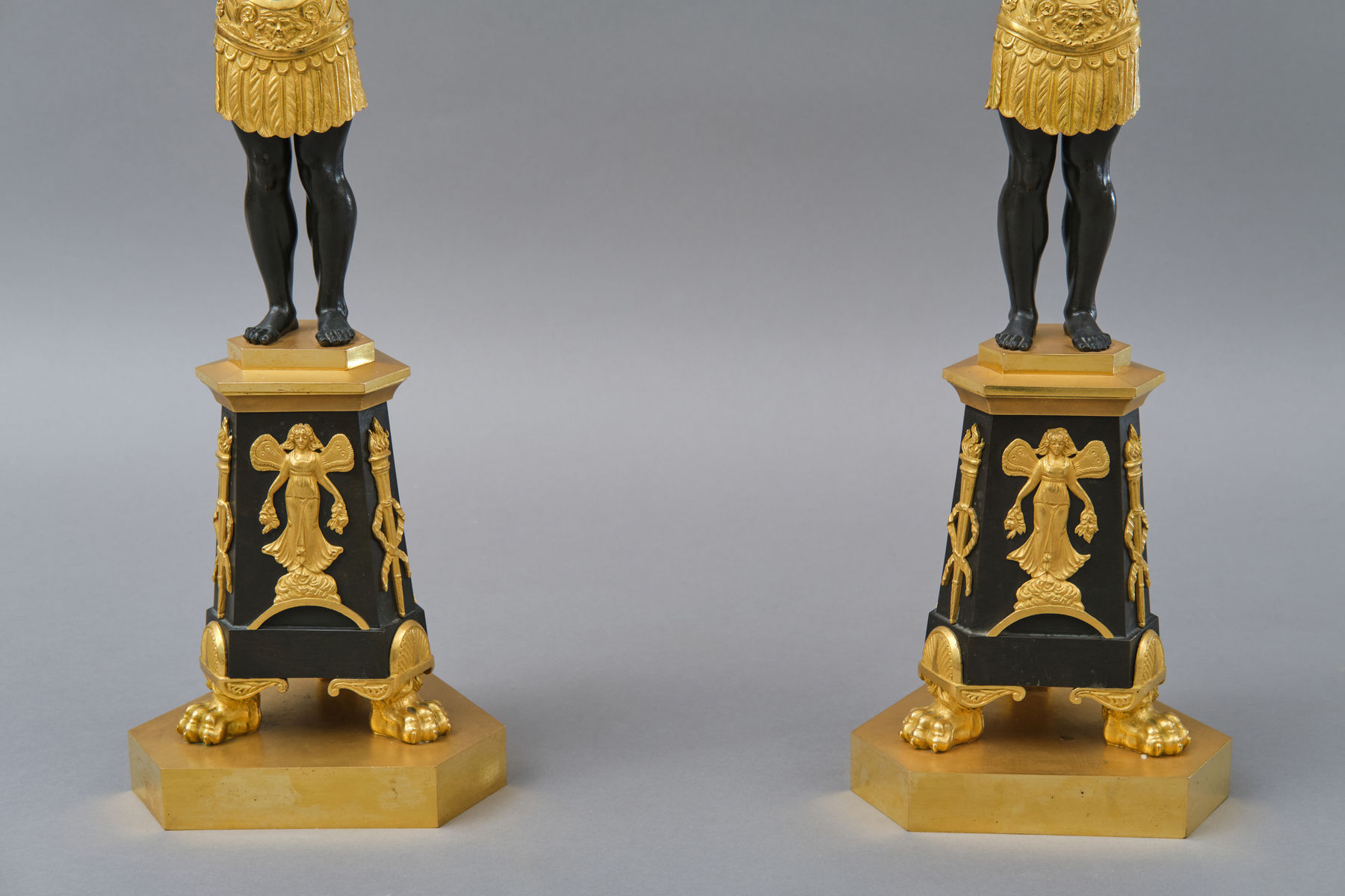 Luigi Manfredini, A set of Four Candelabra with Morish figures, Milan, first quarter of the 19th century