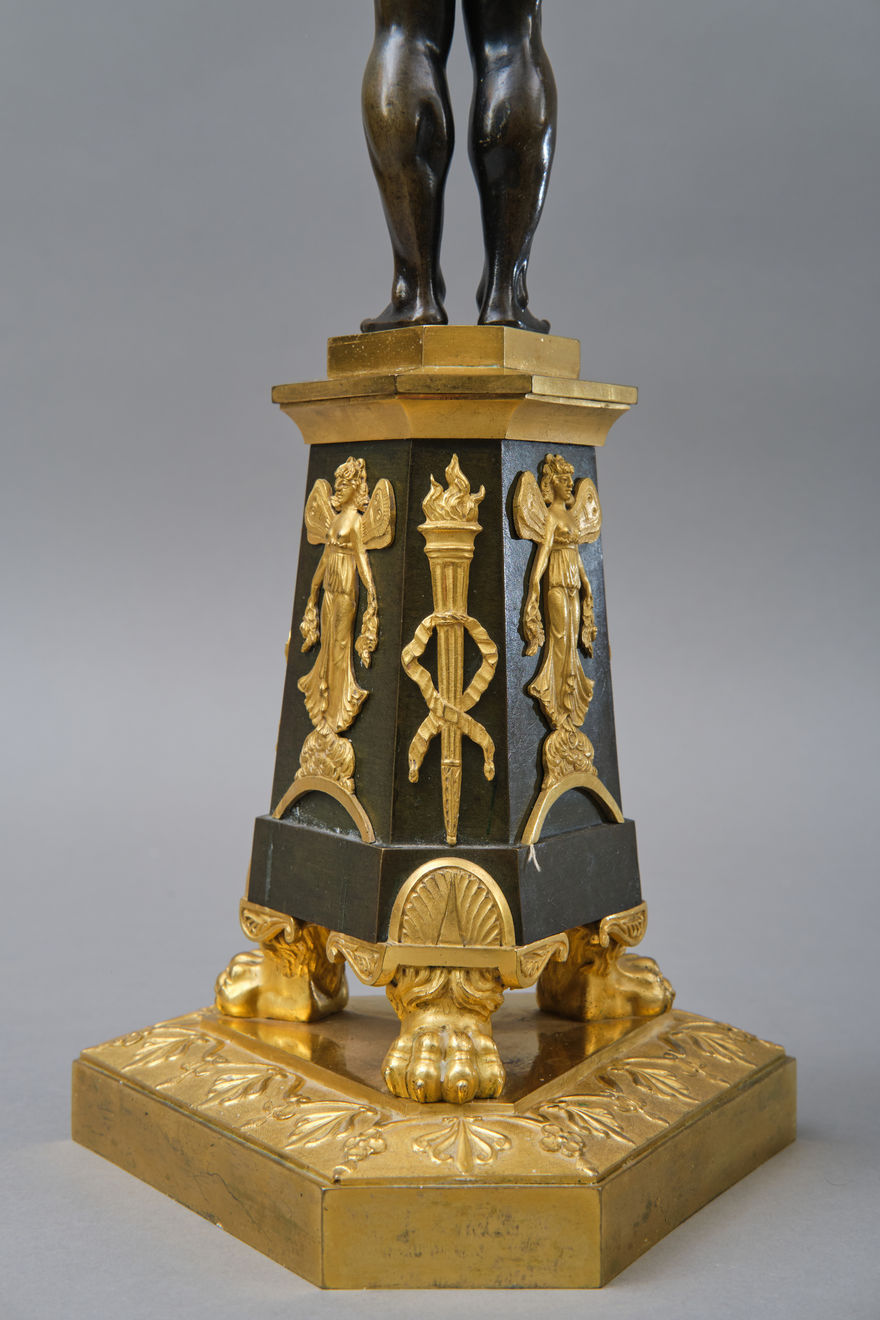 Luigi Manfredini, A set of Four Candelabra with Morish figures, Milan, first quarter of the 19th century