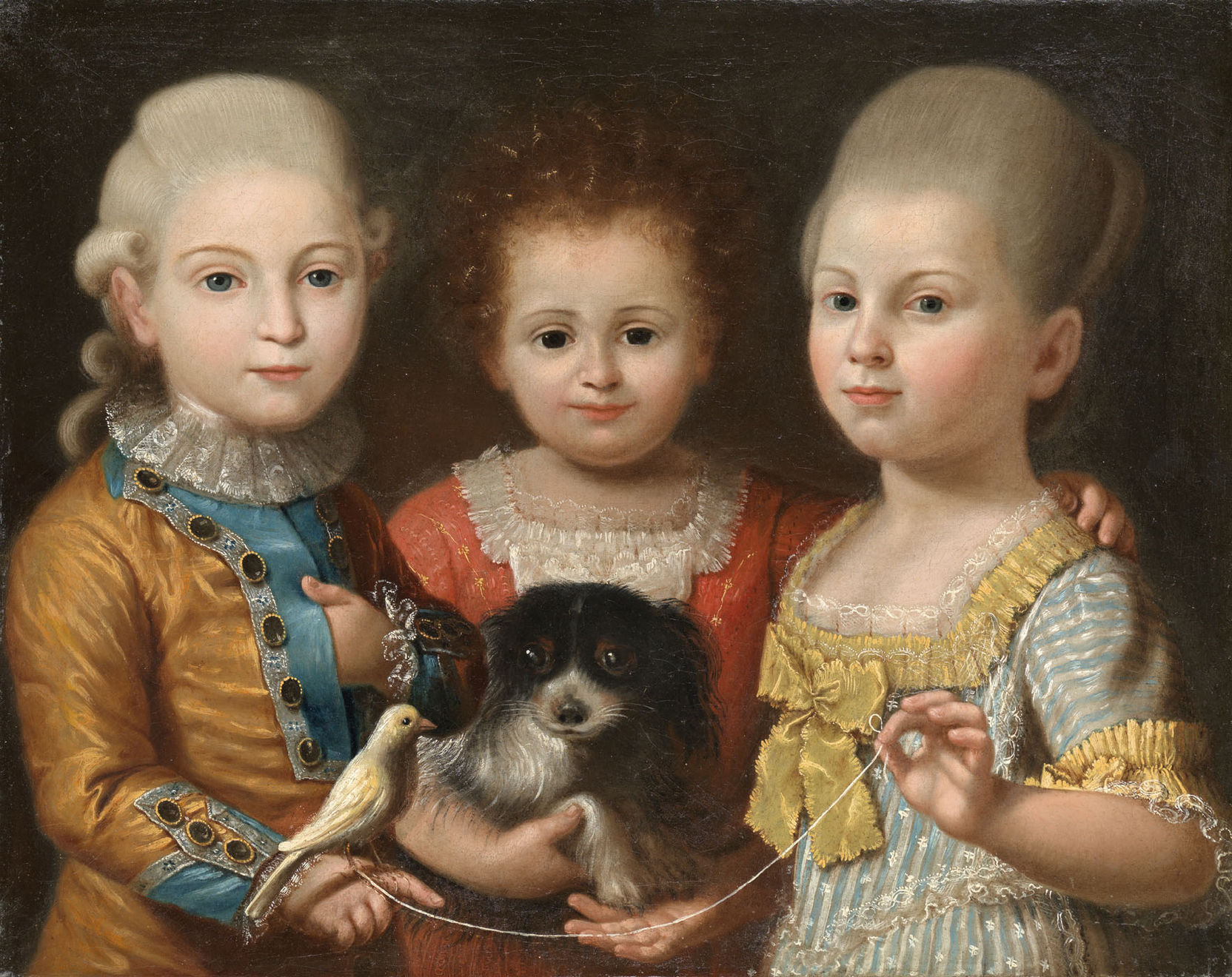 Portrait of Prince Francesco Barberini and his sisters, Roman School, 1785