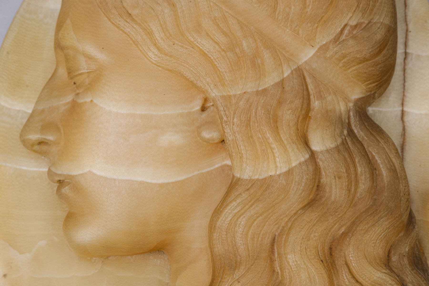 Rome, Pair of cameos in Alabastro fiorito, XIX century