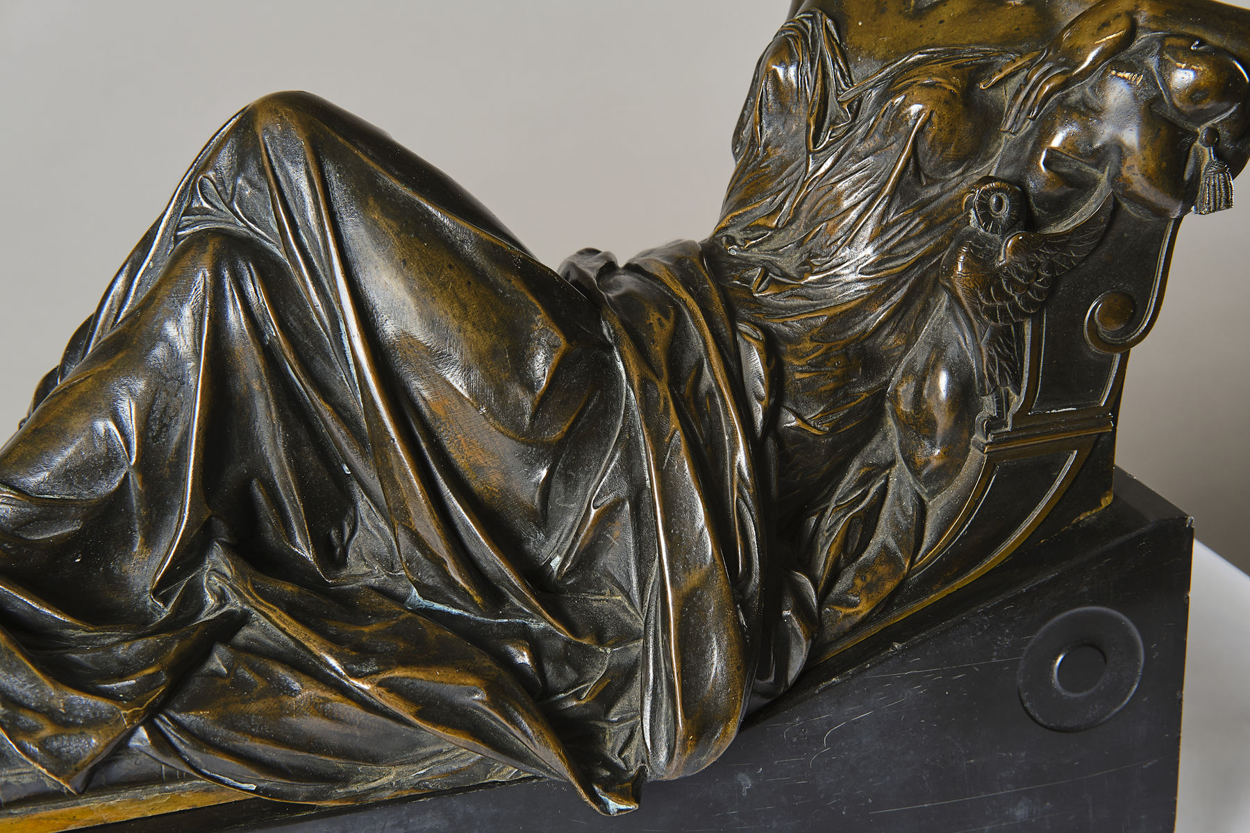 Bronze sculpture depicting abandoned Ariadne, end of XIX century