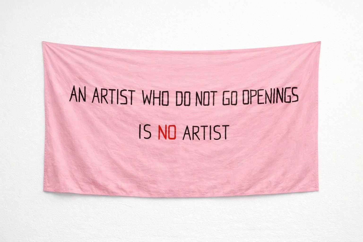 Chunxiao Qu, AN ARTIST WHO DO NOT GO TO OPENINGS IS NO ARTIST (Tribute to Mladen Stilinović), 2026