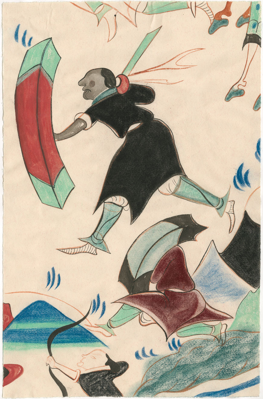 Lin Tian Qi, The Ceaseless Dance - Bandits (holding shield and sword) III, 2023