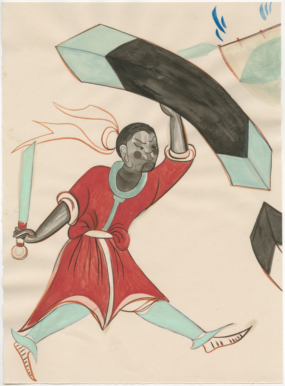 Lin Tian Qi, The Ceaseless Dance - Bandits (holding shield and sword) I, 2023