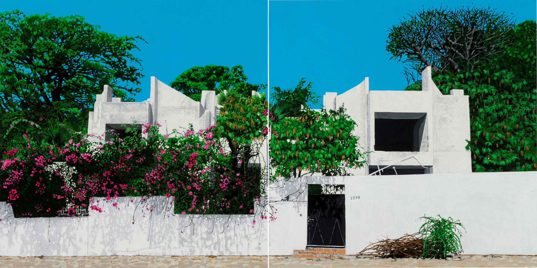 Vincent Michéa, Villa sur la corniche, diptyque, 2019