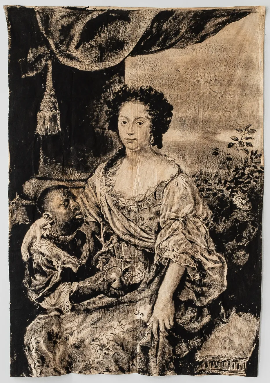 Roméo Mivekannin, Louise de Kerouaille, Duchess of Portsmouth (after Pierre Mignard), Modèle Noir Series, 2020