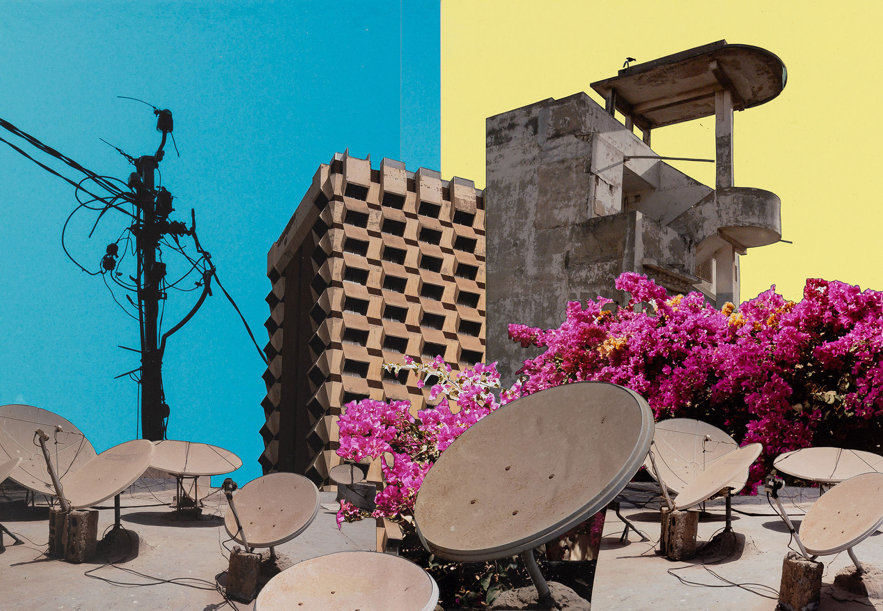 Vincent Michéa, Composition, étude pour une peinture, Rue de Thiong #1, 2021