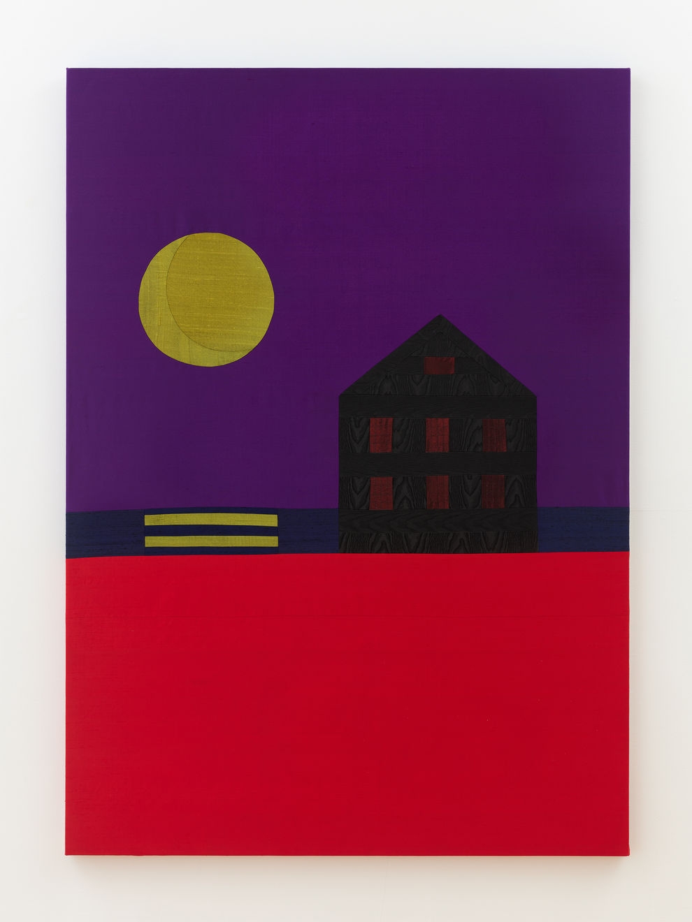 Angelo Filomeno, American barn (yellow moon), 2022