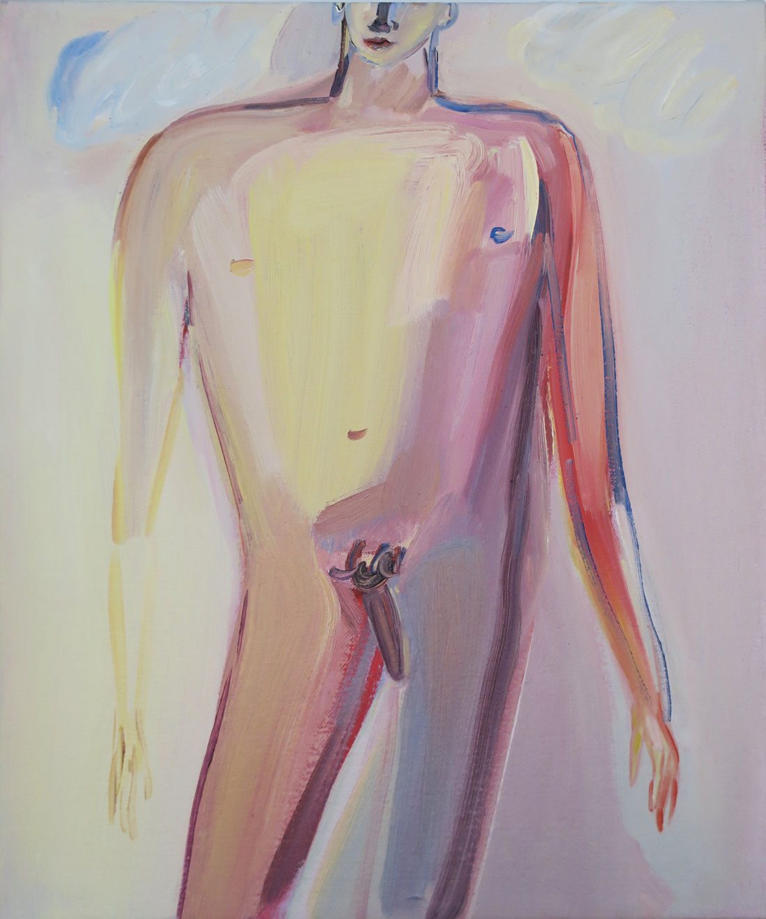 Eve Ackroyd, Nude with clouds, 2018