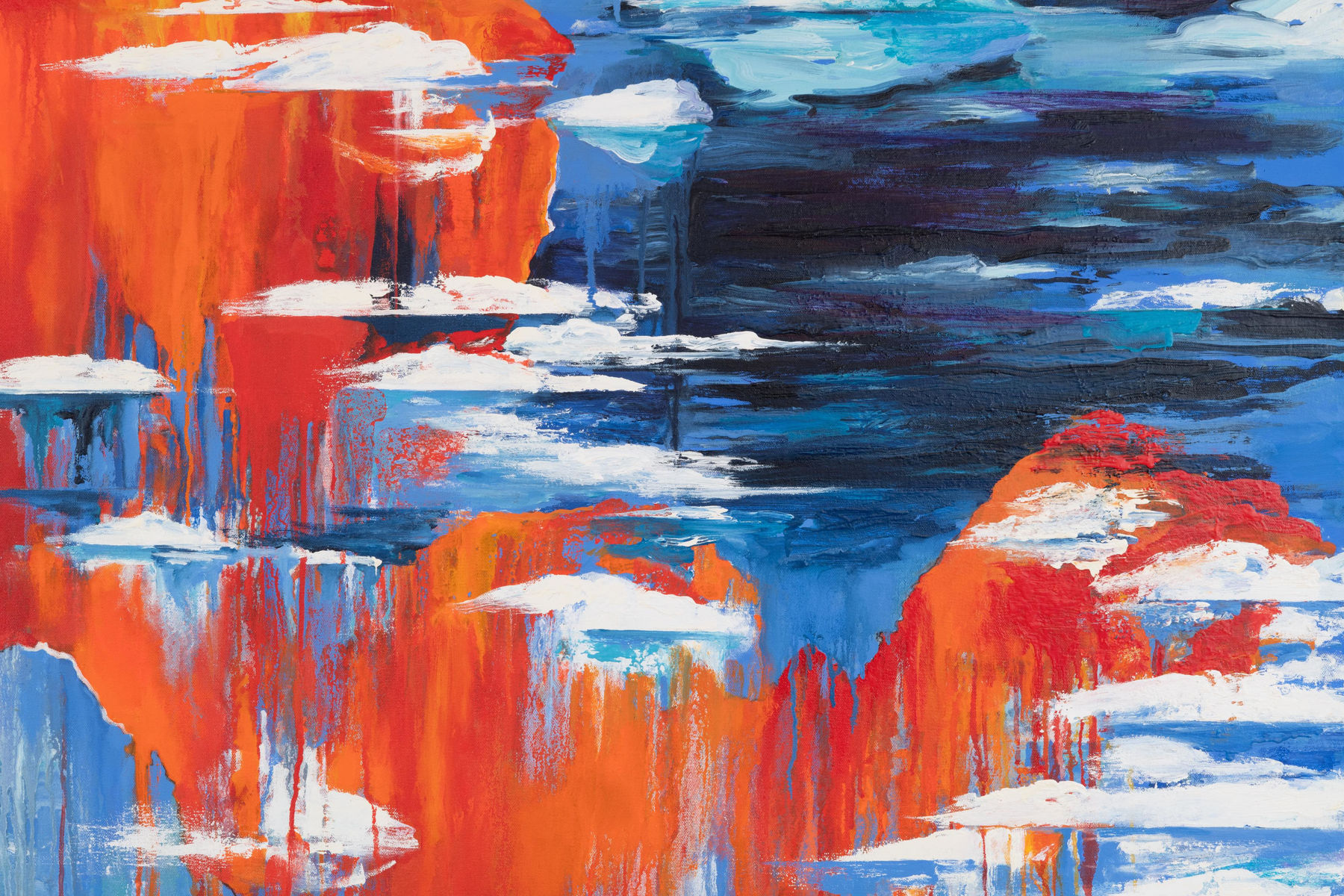 Diane Burko, Summer Heat 1 & 2, 2020