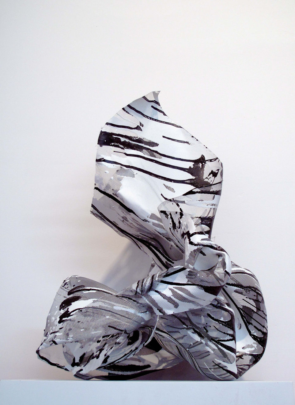 Alois Kronschlaeger, Untitled (Black and White on Mesh), 2010