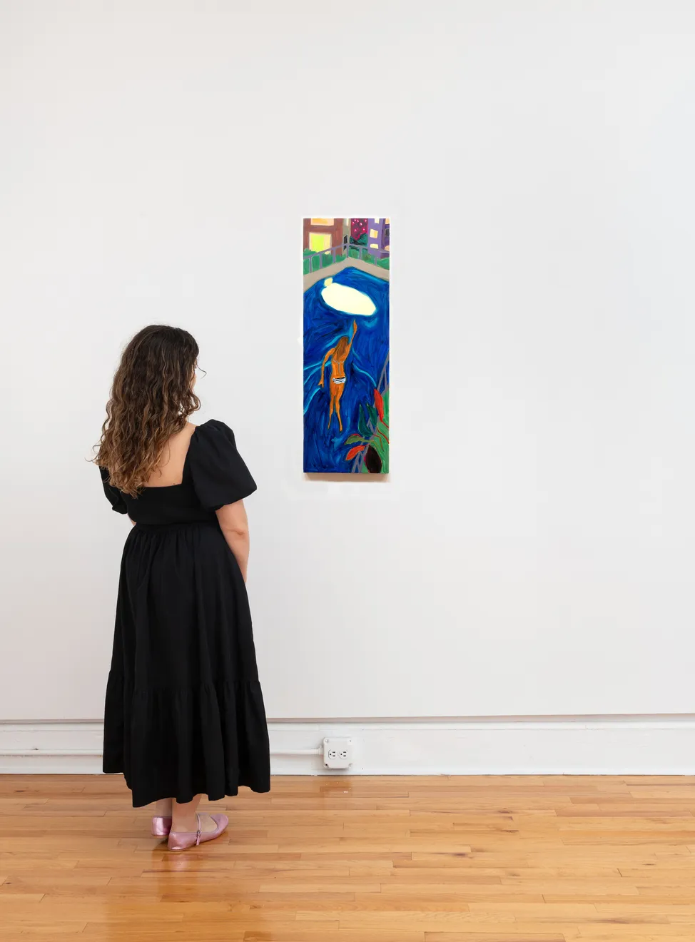 Maureen O'Leary, Night Swim with Tropical Plants, 2024