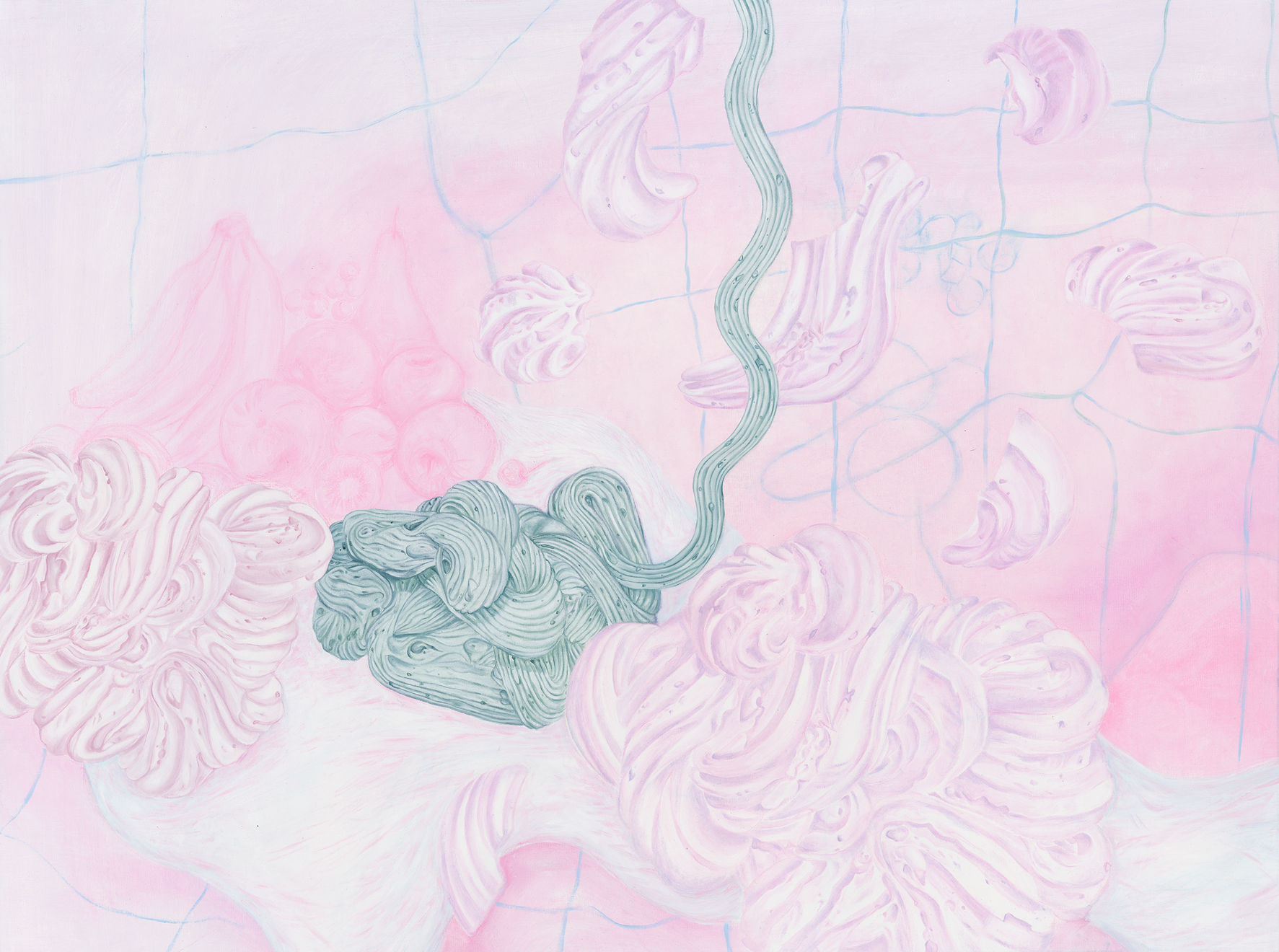 Minoo Yalsohrabi, Hand Movement While Working with Cream, 2023