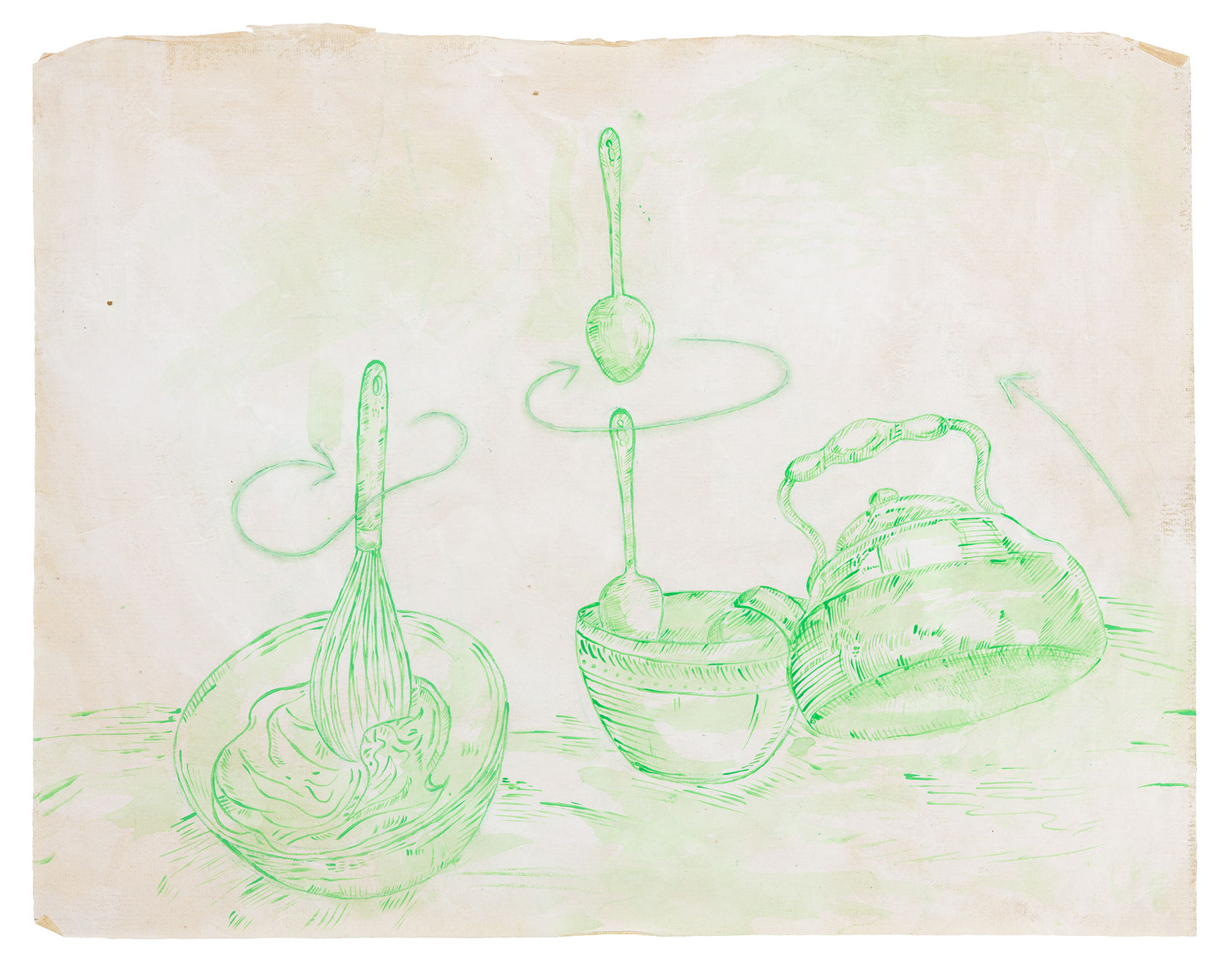 Minoo Yalsohrabi, Unnumbered Pages from a Lost Recipe Book: Pour, Stir, Fold, Rinse and Repeat, 2023