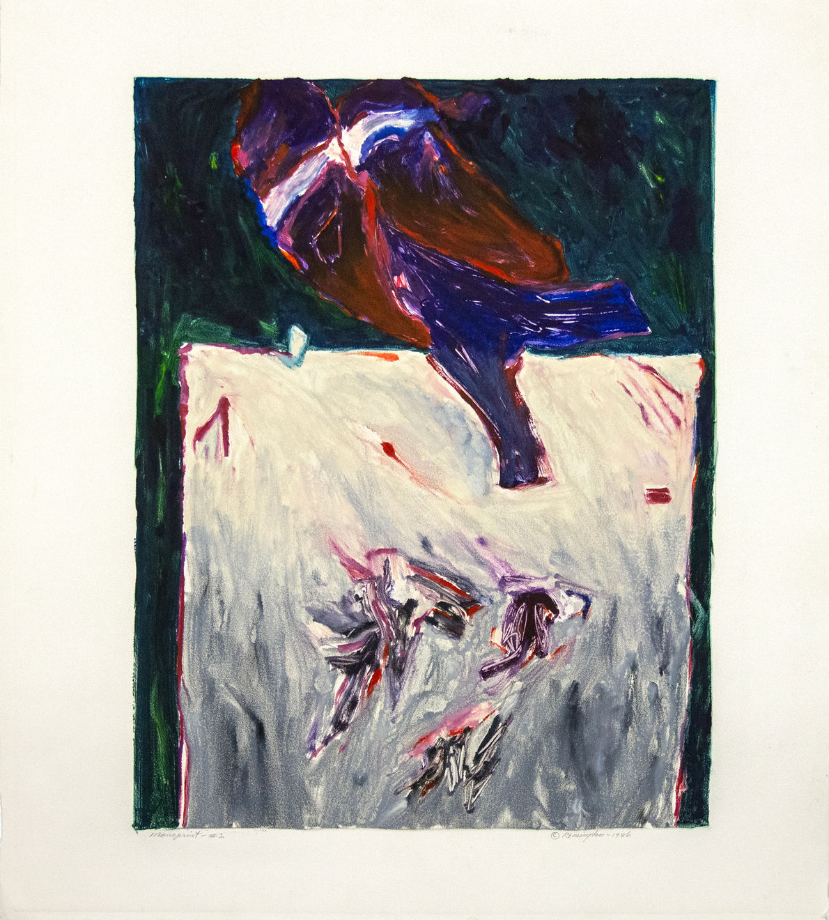 Deborah Remington, Monoprint #1, 1986