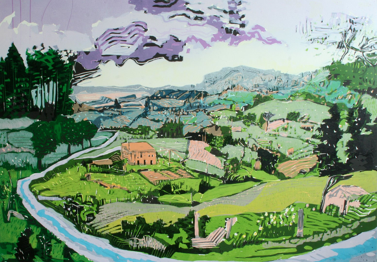 Vincent van Ojen, Landschap met Boerderij