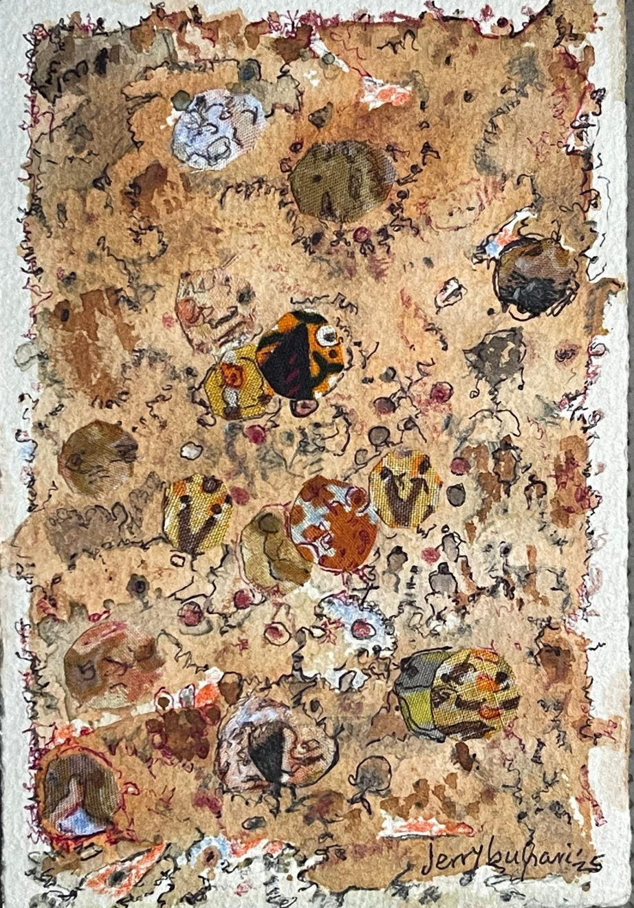 Jerry Buhari, Conference of migrants in the desert with oases , 2025