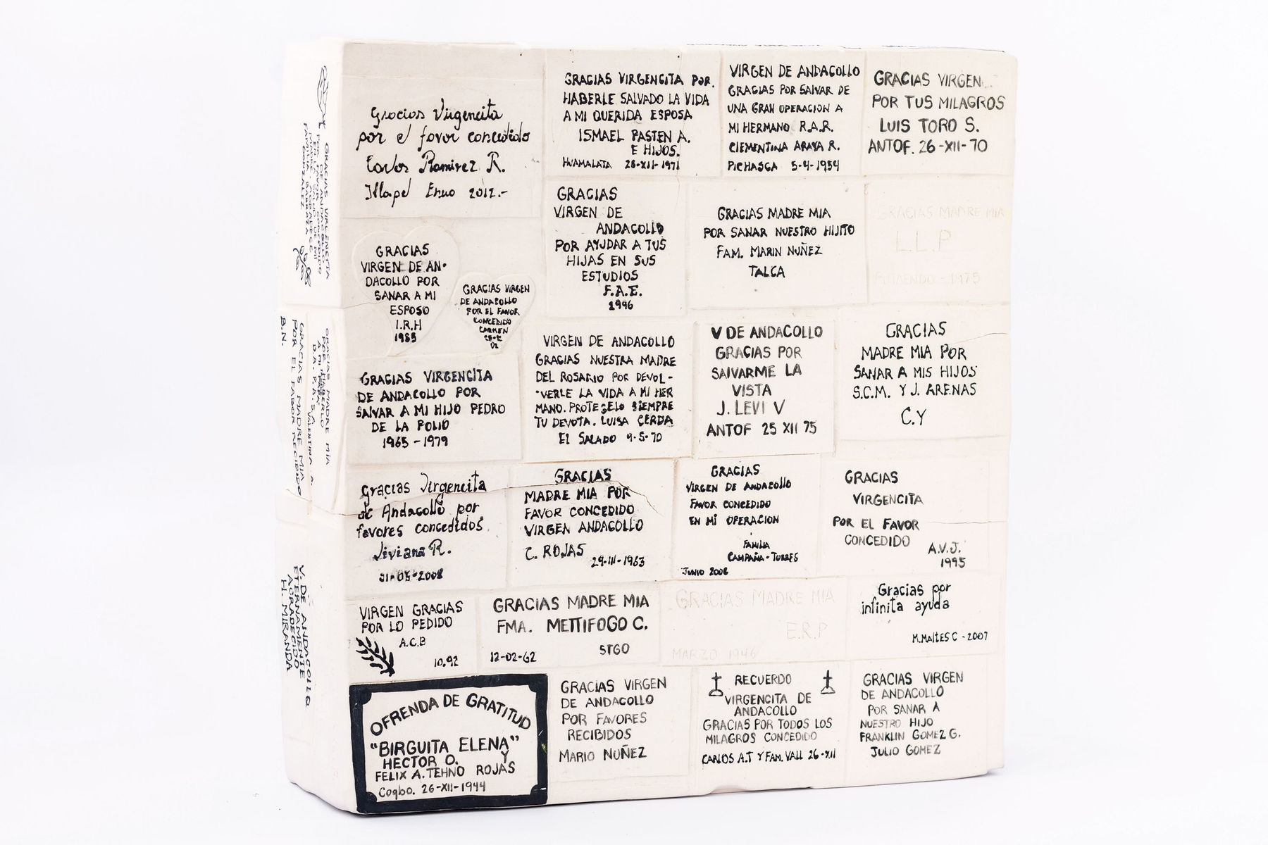 Javiera Castillo, Placa de agradecimientos No. 1 (Gratitude plaque No. 1), 2023