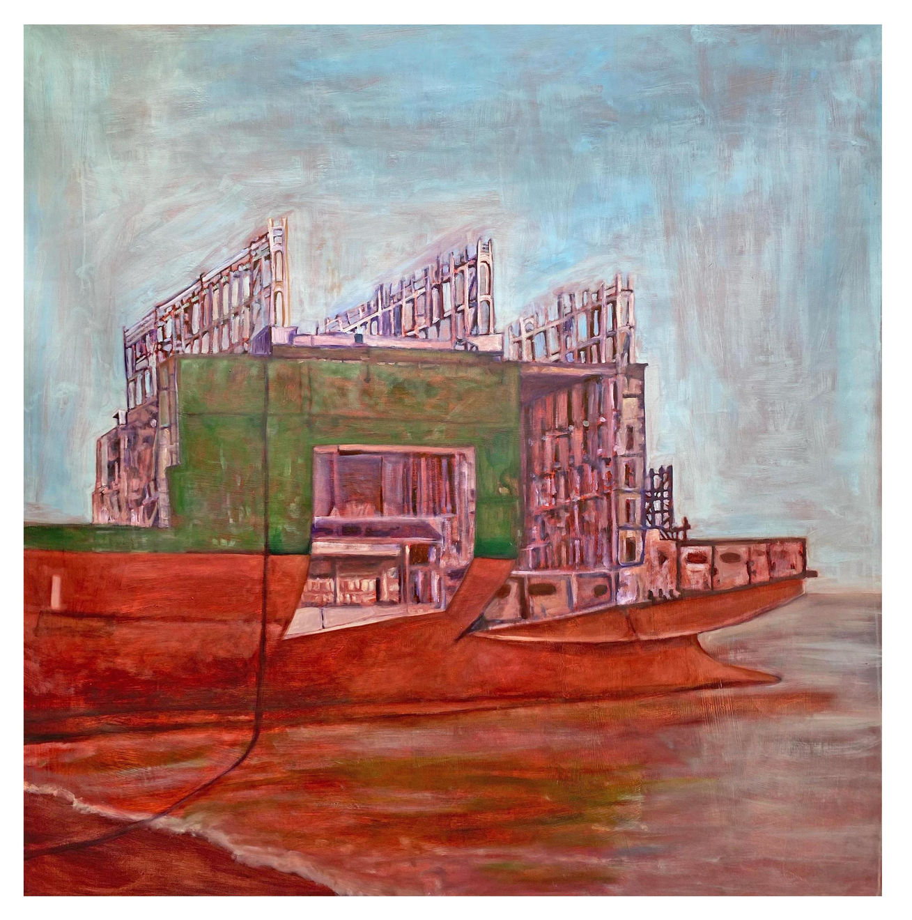 Bhasha Chakrabarti, High tide in Alang, 2025