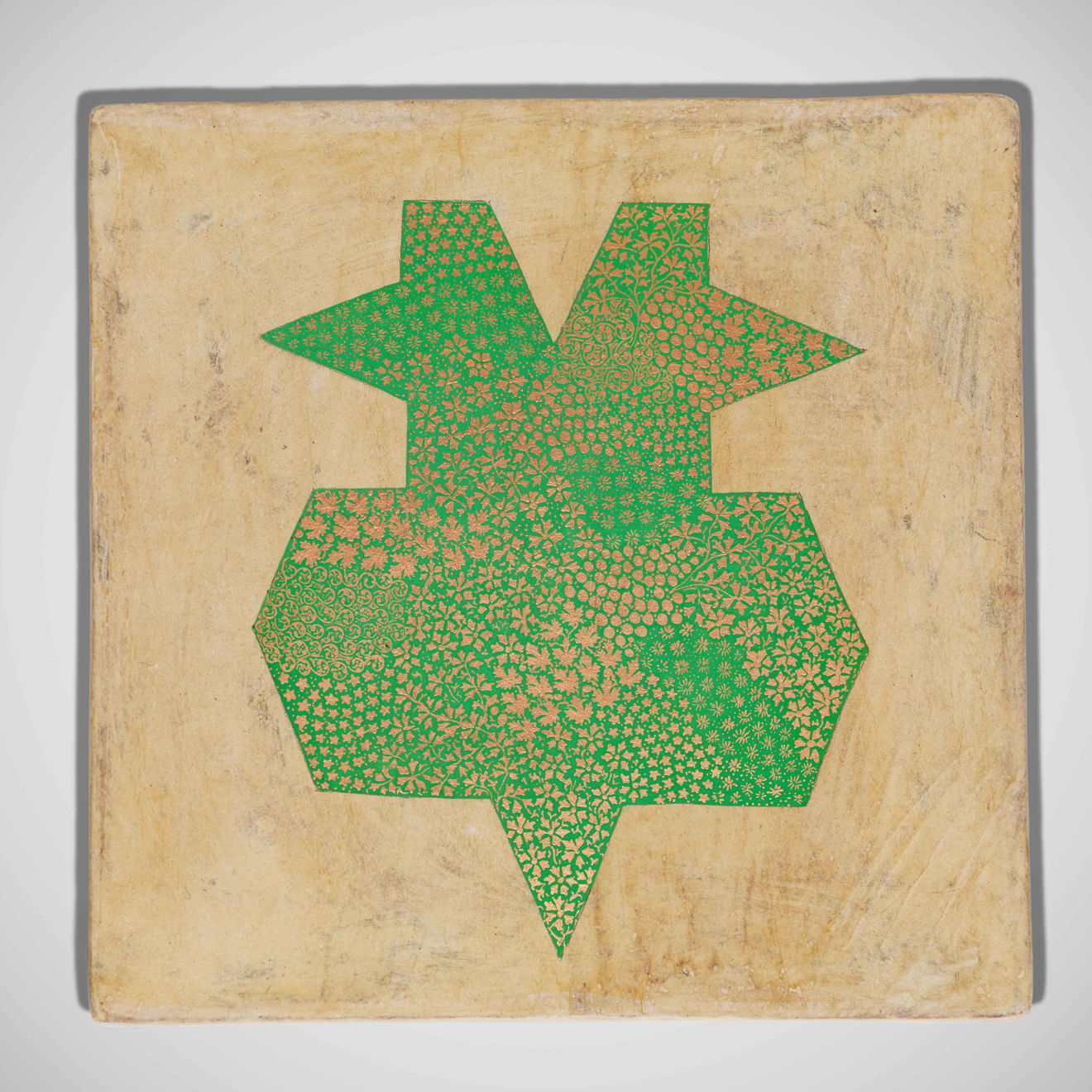 Praneet Soi, Spring (Two Headed Bird - Study in green & gold), 2025