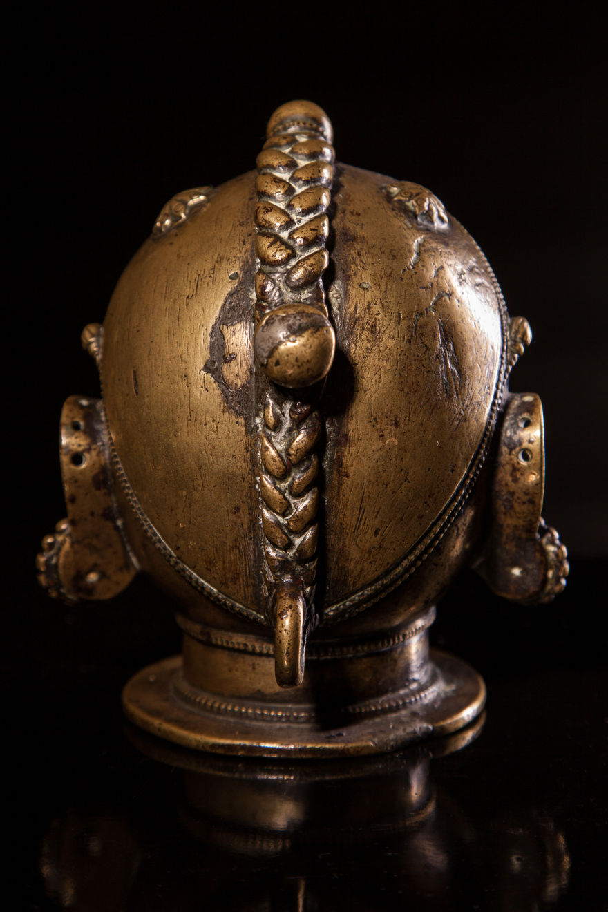 Jameson J Wood, A Brass Head with Plaited Topknot, 1770