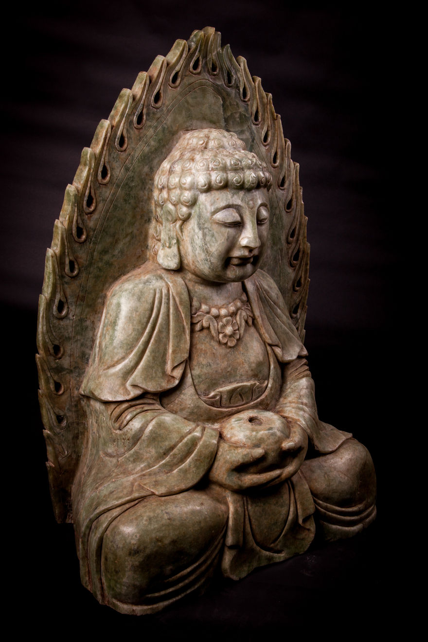 Jameson J Wood, 20th Century Bowenite Statue of Siddhartha Gautama, 20th Century