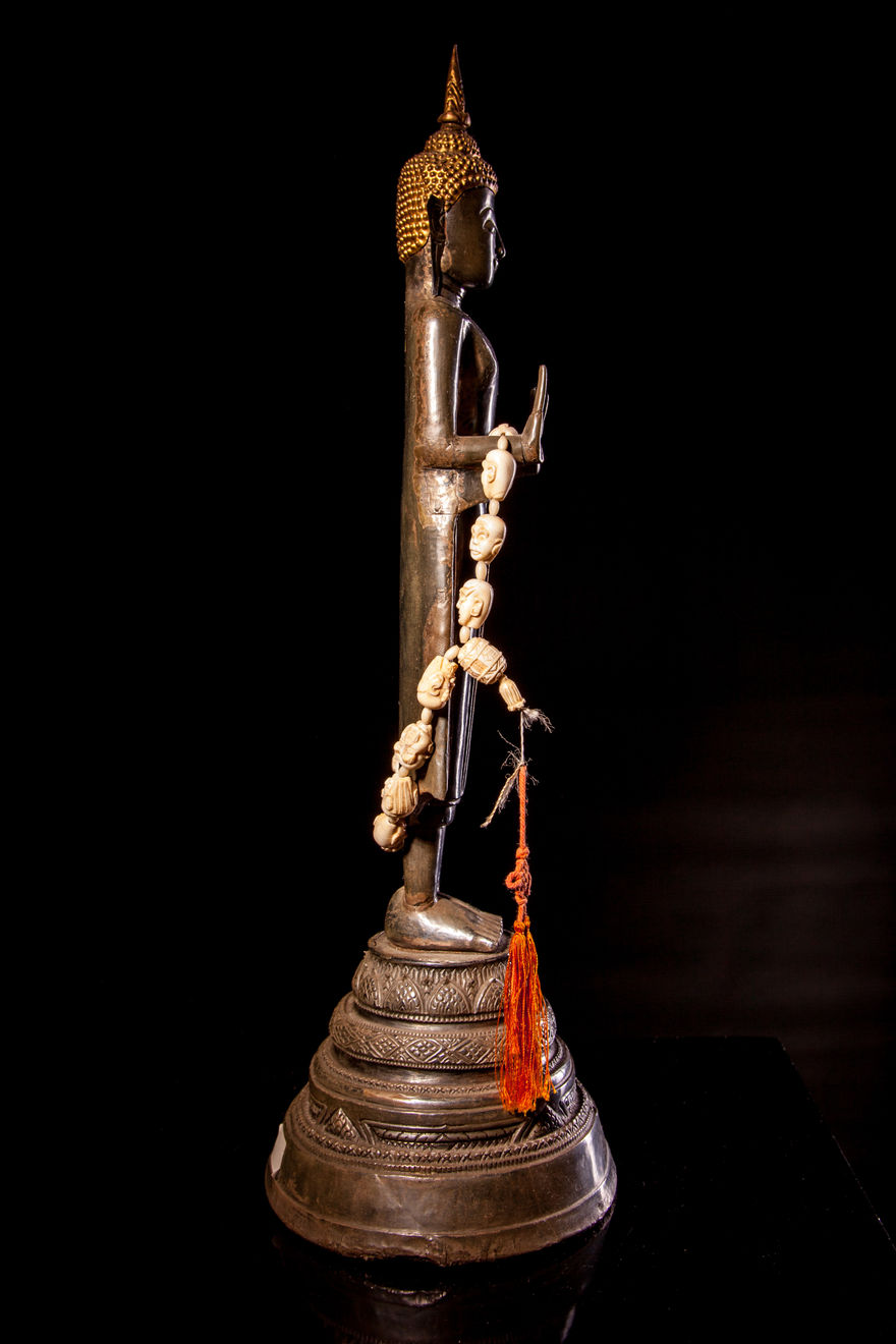 Jameson J Wood, 17th Century Thai Silver Standing Buddha, 1600's