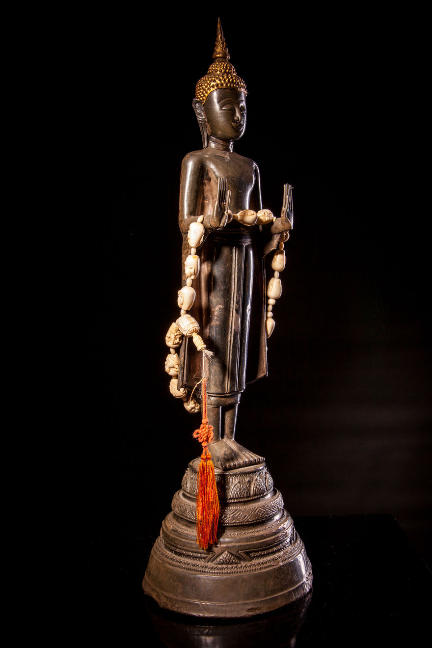 Jameson J Wood, 17th Century Thai Silver Standing Buddha, 1600's