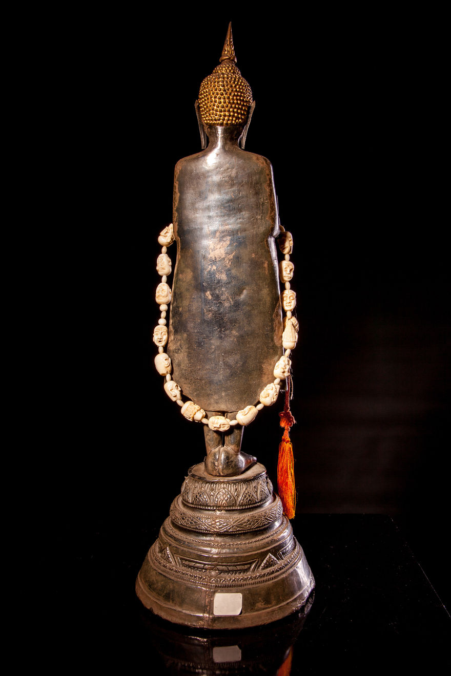 Jameson J Wood, 17th Century Thai Silver Standing Buddha, 1600's