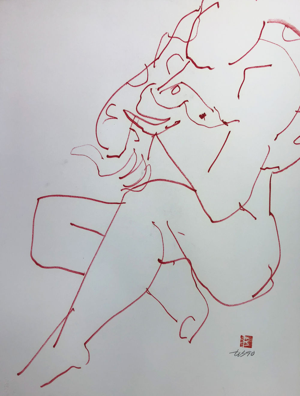 Freeman W. Butts, Figurative Artwork by Freeman W. Butts (1928-1998)