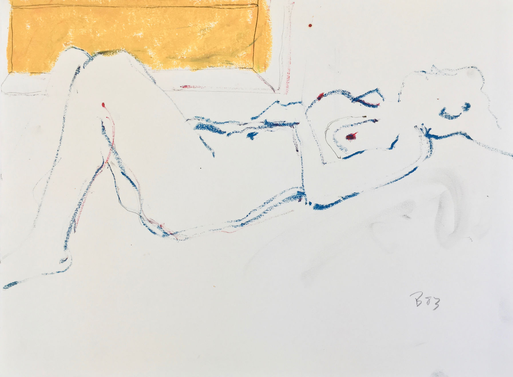 Freeman W. Butts, Reclining Nude Looking Up, 1983