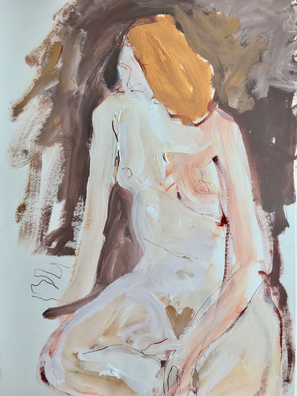 Freeman W. Butts, Untitled Studio Artwork by Freeman W. Butts (1928-1998)